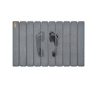 SoBuy SDA10-HG Alfombra de baño de piedra Alfombra de ducha de tierra de diatomeas súper absorbente antideslizante fácil de limpiar adecuada para baño cocina Gris oscuro