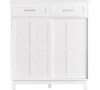 SoBuy Aparador recibidor Armario de almacenaje con 2 cajones y 2 Puertas Blanco 80 x 40 x 85 cm FSB84-W ES