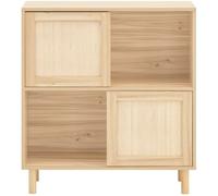 SoBuy Aparador Recibidor con Puerta Corrediza Armario de Almacenamiento Mueble para Entrada con 2 Estantes 80 x 35 x 87 cm Madera FSB87-N ES
