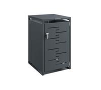 Sobuy armario para bidón de basura con ogs63-dg | gris oscuro | 69×80×116 cm | acero galvanizado 116 cm