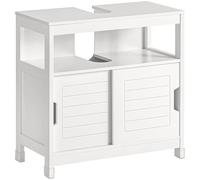 SoBuy Armario para de bajo del lavabo con 1 estante y 2 puertas mdf blanco