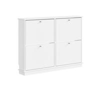 Sobuy armario zapatero con 4 puertas fsr216-w | blanco | 105x18x78 cm | mdf 78 cm