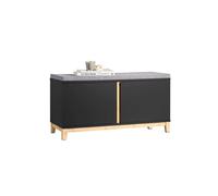 SoBuy Banco zapatero con 2 puertas negro