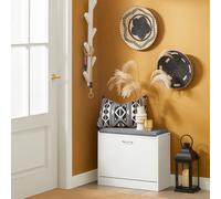 Sobuy banco estrecho zapatero con 1 solapa blanco 60 x 24 x 47 cm fsr16-k-w 24 cm