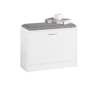 Sobuy banco estrecho zapatero con 1 solapa blanco 60 x 24 x 47 cm fsr16-k-w