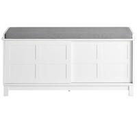 SoBuy Banco zapatero 2 puertas mdf blanco