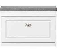 SoBuy Banco zapatero con 1 solapa mdf blanco