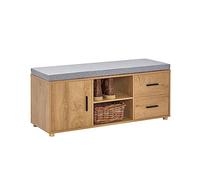 SoBuy Banco Zapatero con 2 cajones 110x35x47cm para recibidor