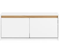 SoBuy Banco zapatero con 2 puertas para entrada dormitorio blanco