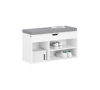 SoBuy Banco Zapatero,Armario de Almacenamiento con Cajón y 3 Compartimientos,H46 cm,FSR45-HG,ES