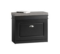 SoBuy FSR82-K Camión volquete de zapatos Mueble para zapatos con solapa Banco para zapatos con cojín de asiento Cómoda para zapatos Banco BHT aprox: 60x51x24cm Negro