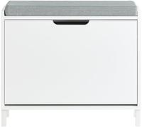 SoBuy Banco zapatero pequeño estrecho con 1 puerta blanco