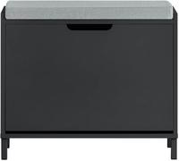 SoBuy Banco zapatero pequeño estrecho con 1 puerta negro