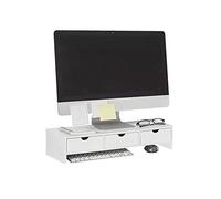 SoBuy BBF03-W Pantalla Soporte para monitor, Soporte de Sobremesa , ergonómico para Universal Monitor, ES