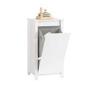 Sobuy bzr100-w cesto para ropa sucia con 1 cesto blanco 85 cm