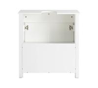 SoBuy Mueble bajo Lavabo con Corte para Sifón 60x65,5x34 cm Blanco