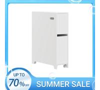 SoBuy Mueble Baño Estrecho con Ruedas Armario Baño con Cajones 20x75x60 cm