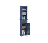 Sobuy bzr112-b armario alto para baño con 3 estantes 1 puerta y 1 cajón 35 cm