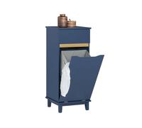 Sobuy bzr114-b cesto para ropa sucia con 1 cesto y 1 cajón azul 96 cm