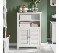 SoBuy Mueble Baño Armario de Suelo para Baño 60x90x26 cm Blanco