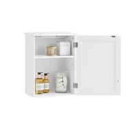 SoBuy Mueble Baño Colgar con Puerta y Estante Ajustable 40x52x23 cm Blanco