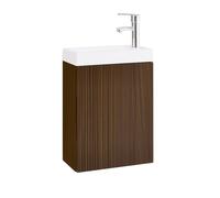 Sobuy bzr196-br armario colgante para cuarto de baño con 1 puerta y 1 lavabo marrón 40 x 22 x 56 cm