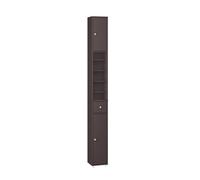 Sobuy bzr34-ii-br columna de baño estrecha - impermeable, armario de baño alto con estantes ajustables y cajón - armario que ahorra espacio, mdf, marrón oscuro, 20x180x20cm 20 cm