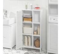 SoBuy Mueble Baño Estrecho Armario de Suelo para Baño 48x90x24 cm Blanco