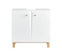 Mueble para debajo del lavabo armario de baño de suelo con 2 puertas y estante 60 x 30 x 60 cm blanco bzr92-w sobuy