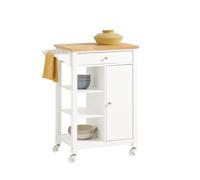 Sobuy carrito de servir, estantería de cocina, carrito de cocina móvil,fkw46-wn 40 cm