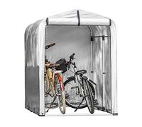 SoBuy Caseta Jardin Exterior Garaje Exterior para Coches Impermeable Carpa para Moto y Bicicletas Garage Moto para Exterior Cobertizo Jardín Plateado 120x176x163 cm KLS11