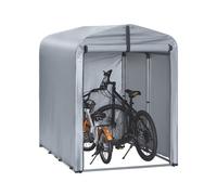 Sobuy cobertizo de jardín exterior impermeable con ventilación y refuerzo plata 120x176x163 cm kls11-k