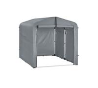 Sobuy cobertizo de jardín impermeable para moto bicicleta y herramientas 159x219x165 cm gris kls11-l-dg