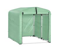 Sobuy cobertizo de jardín verde 159x219x165 cm impermeable para bicicletas motos y herramientas con ganchos kls11-l-gr