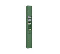 Sobuy columna de baño 20x20x180 cm verde con cajón y estantes ajustables armario almacenamiento estrecho bzr34-ii-sy