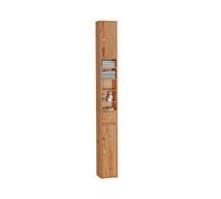 Sobuy columna de baño estrecha 20x20x180 cm madera natural con cajón y estantes ajustables bzr34-ii-sh