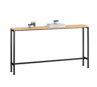 SoBuy Consola Recibidor Estrecha Mesa Consola Entrada - Diseño Delgado Que Ahorra Espacio - para Recibidores Pequeños, Pasillos Estrechos - 120x20x65cm Negro+Natural FSB19-E