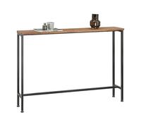 SoBuy Consola Recibidor Estrecha Mesa Consola Entrada - Diseño Delgado Que Ahorra Espacio - para Recibidores Pequeños, Pasillos Estrechos - 120x20x80cm Negro+Marrón FSB19-XL-N