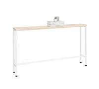 SoBuy Consola Recibidor Estrecha Mesa Consola Entrada - Diseño Delgado Que Ahorra Espacio - para Recibidores Pequeños, Pasillos Estrechos - 120x20x65cm Blanco+Natural FSB19-Z