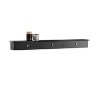 SoBuy Estante Flotante con 3 Cajones - Baldas Pared, Estantería Moderna para Entrada, Sala y Dormitorio - Negro 94x15x10cm FRG43-L-SCH