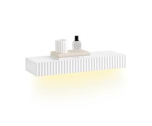 SoBuy Estante Pared Flotante con cajón y luz LED, 60x20x8cm Dormitorio