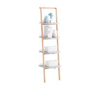 SoBuy Estantería de Escalera de 4 Niveles Librería Multiusos de Almacenamiento con Estructura Robusta para Sala de Estar Oficina Dormitorio Gris 44 x 39 x 169 cm HSTR02-K-HG