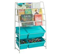 Sobuy estantería libros y juguetes 61x25x102cm caja almacenamiento infantil moderna kmb07-b