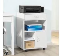 SoBuy Mesa para Impresora con Cajón y Ruedas, para Oficina 50×40x75 cm