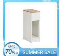 SoBuy FBT111 Mesita de noche con cajón para caja, cama con muelles, sofá, mesa auxiliar, mesa estrecha para teléfono, mesita de noche verde
