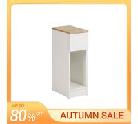 SoBuy FBT111 Mesita de noche con cajón para caja, cama con muelles, sofá, mesa auxiliar, mesa estrecha para teléfono, mesita de noche Negro