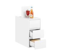 SoBuy FBT144-W mesa auxiliar sofá mesa mesita de noche caja cama de primavera mesa estrecha para teléfono cómoda de noche archivos armario Blanco BLANCO