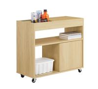 Sobuy fbt152-n mesa auxiliar con ruedas l70 x p30 x h60 cm 60 cm