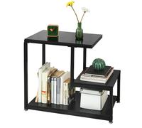 SoBuy FBT65-SCH,ES Mesa Auxiliar con 3 Estantes, Consola,Mesita de Noche para Salón Comedor, Teléfono o Lampara (Negro)