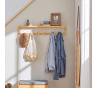 SoBuy Perchero de pared con 6 ganchos 90x12,5x16,5cm para recibidor